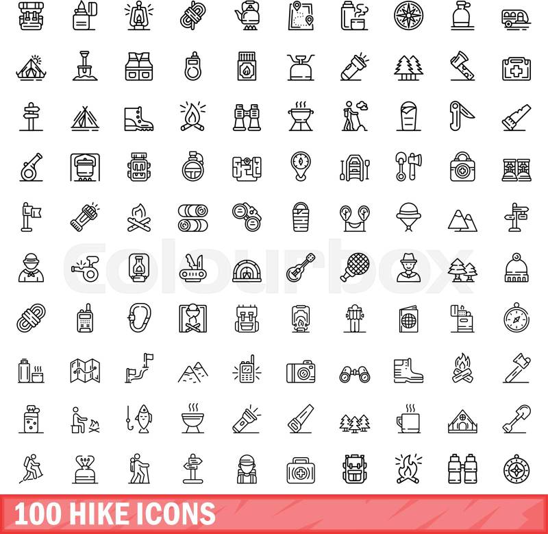 Foto de stock de 100, caminata, icono