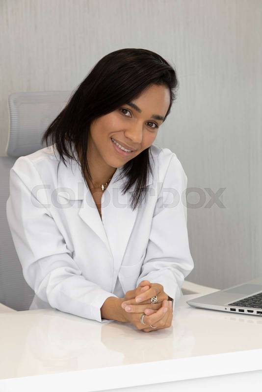 young latin healthcare professional , medicine