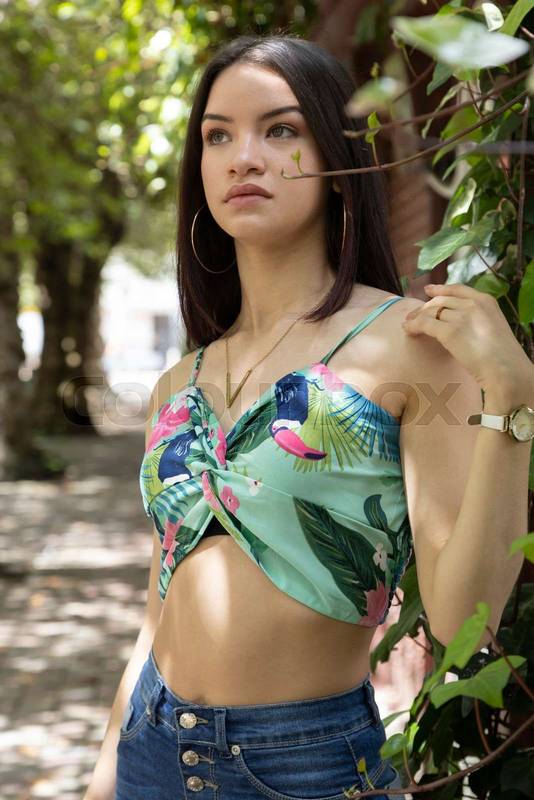 young woman  fashionable clothes and beauty