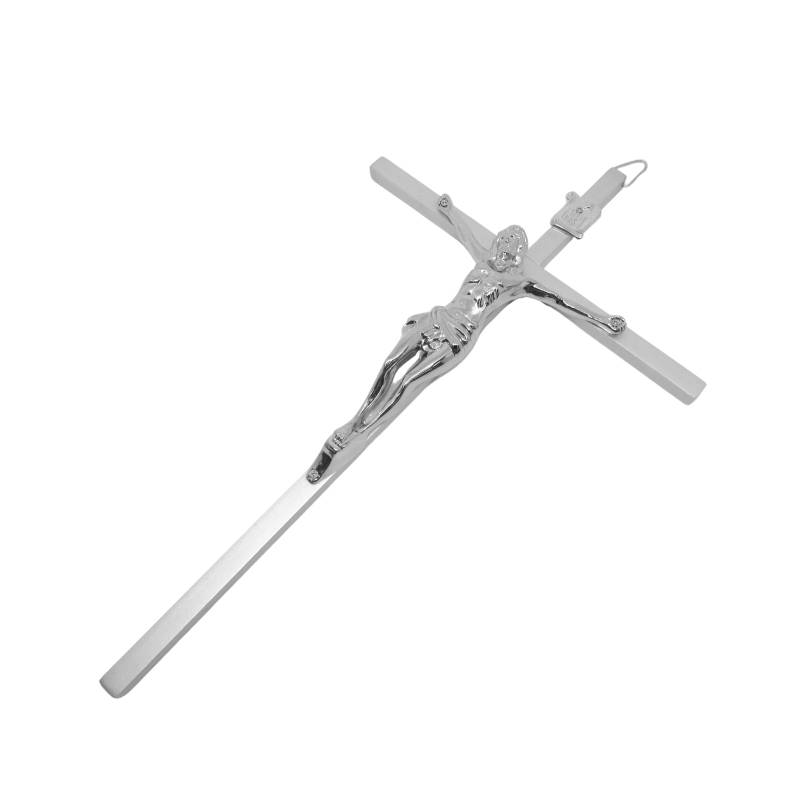 This beautiful Silver Crucifix Pendant on an elegantly designed Cross is exquisite jewelry