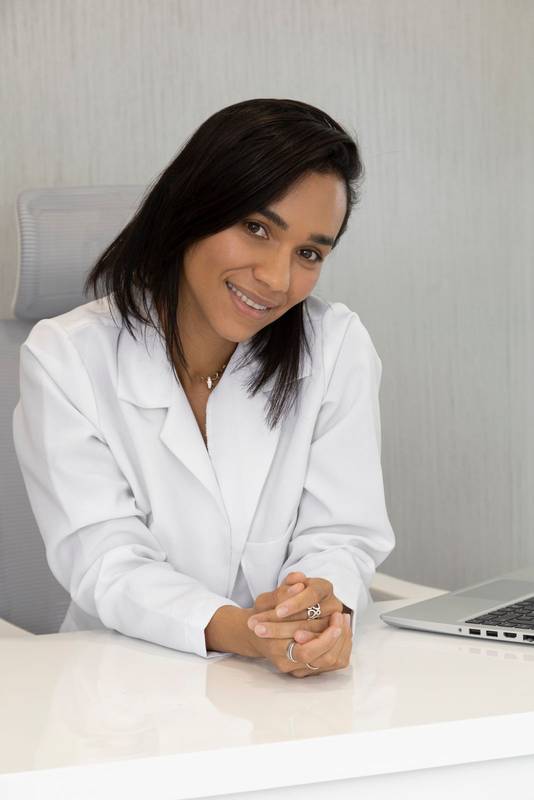 young latin healthcare professional , medicine