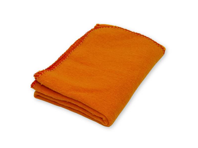 Orange Microfiber Cloth Isolated on White Background