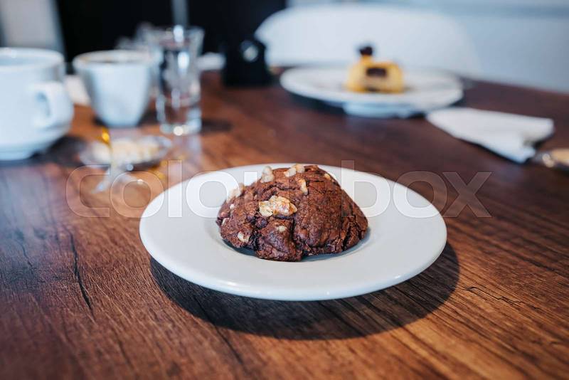 drink and food, cafeteria lifestyle with dessert