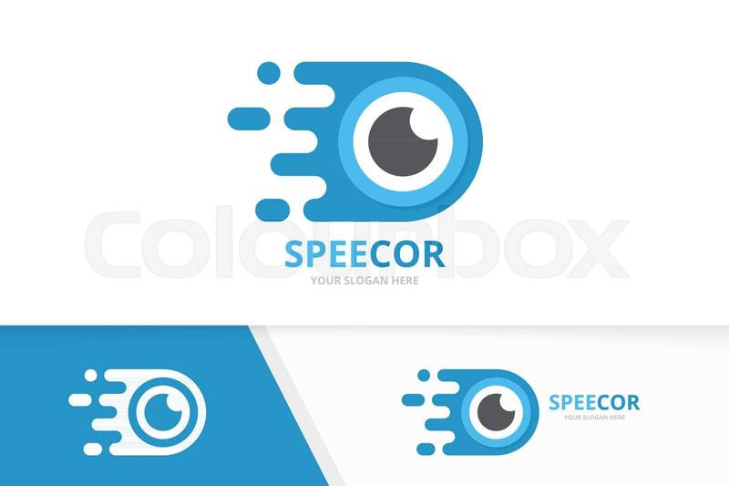 Vector fast eye logo combination. Speed optic symbol or icon | Colourbox