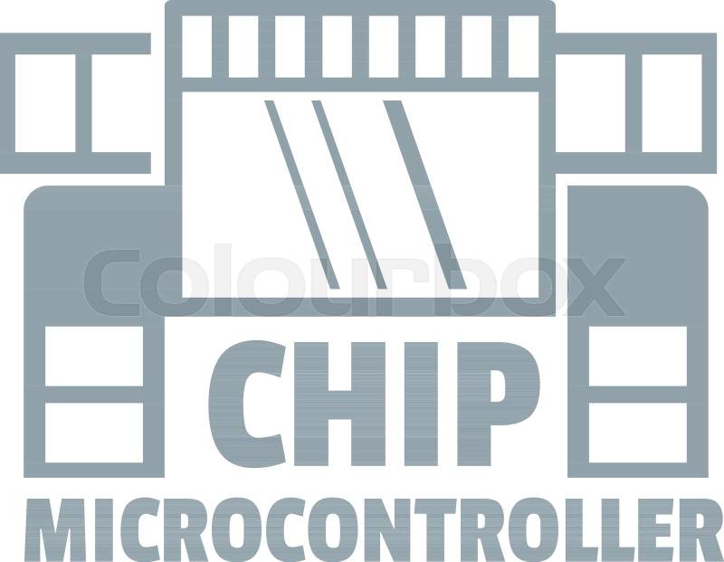 Chip microcontroller logo. Simple illustration of chip micro | Colourbox