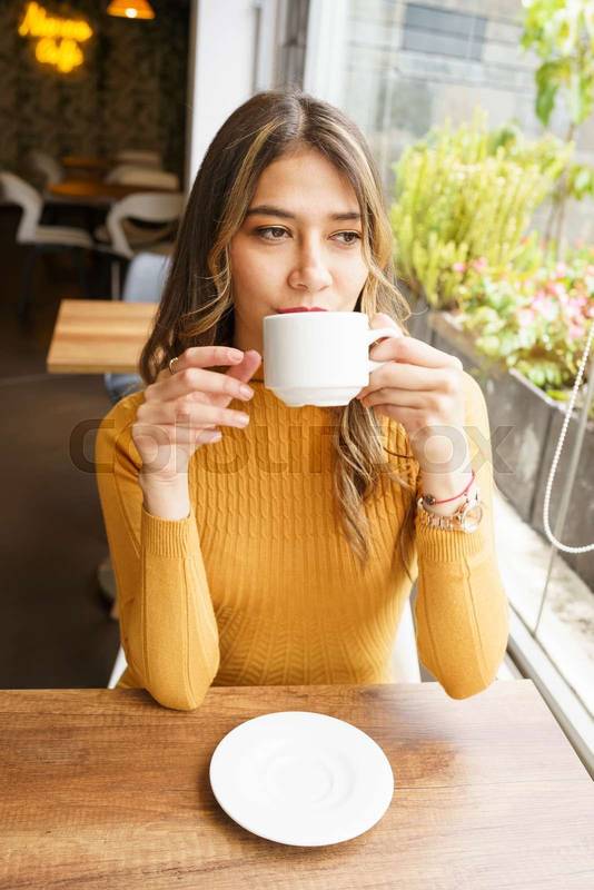 beauty and lifestyle with hot drink