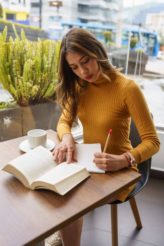cup of hot drink on the table, lifestyle, reading and hobby